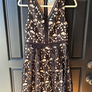 Black Lace Sleeveless Dress